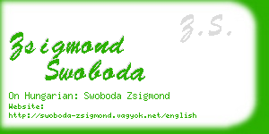 zsigmond swoboda business card